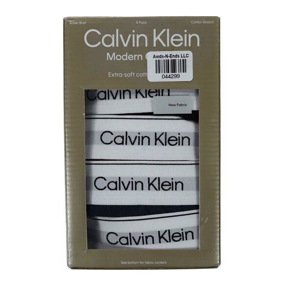 Calvin Klein 5-Pack Modern Cotton Extra Soft Boxer Briefs Men's Underwear NIP - Picture 1 of 2